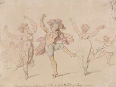 Modern Grace...The Ballet of Alonzo e Cara by Thomas Rowlandson